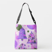 Playful Abstract Floral Circles Tote Bag (Achterkant)