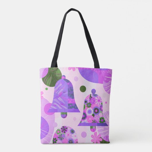 Playful Abstract Floral Circles Tote Bag (Achterkant)