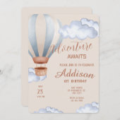 Playful Adventure 1st Birthday Party Kaart (Voorkant / Achterkant)