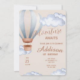 Playful Adventure 1st Birthday Party Kaart