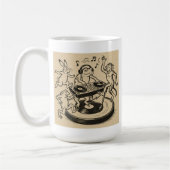 Playful Animals in Traditional Japanese Scroll-Sty Koffiemok (Links)