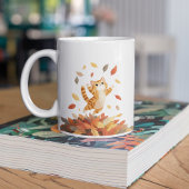 Playful Autumn Cat Mug Cute Gift Koffiemok
