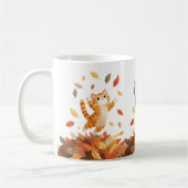 Playful Autumn Cat Mug Cute Gift Koffiemok (Links)