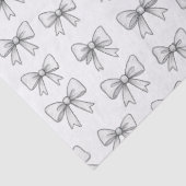 Playful Bow Doodle Pattern Neutral  Tissuepapier (Detail)