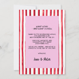 Playful & Bright Modern Wedding Thank You Card Bedankkaart