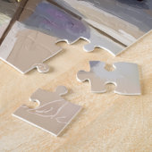 Playful Bull Terrier Dog Guarding Christmas Legpuzzel (Zijkant)