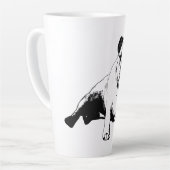 Playful Bulldog Design Latte Mok (Linkerhoek)