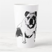 Playful Bulldog Design Latte Mok (Voorkant)