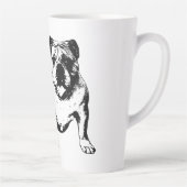 Playful Bulldog Design Latte Mok (Rechts)