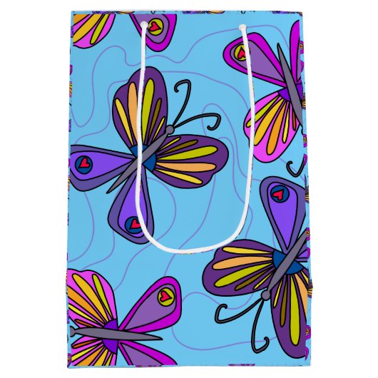 Playful Butterflies Medium Cadeauzakje (Achterkant)