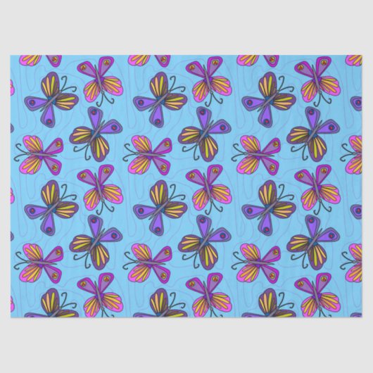 Playful Butterflies Tissuepapier (Voorkant)