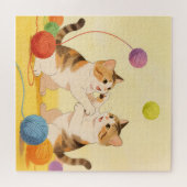 Playful Calico Cat Puzzle Legpuzzel (Horizontaal)