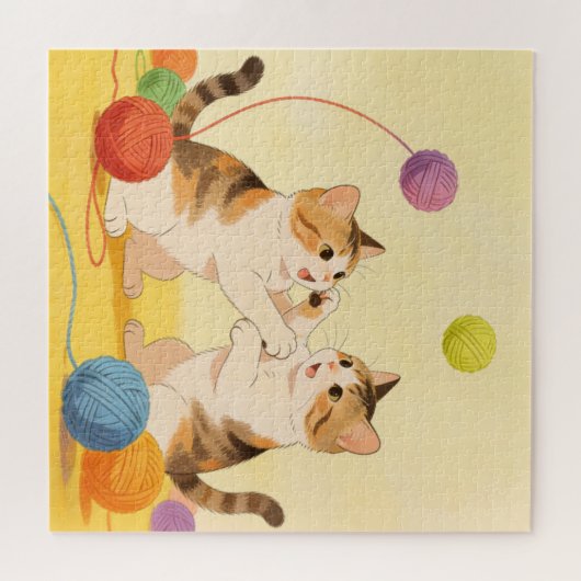 Playful Calico Cat Puzzle  Legpuzzel (Horizontaal)