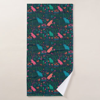Playful Capybara in the Forest – Tropical Seamless Badhanddoek