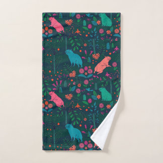 Playful Capybara in the Forest – Tropical Seamless Handdoek