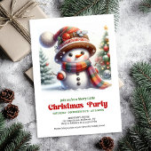 Playful cartoon snowman invite festive fun digital kaart