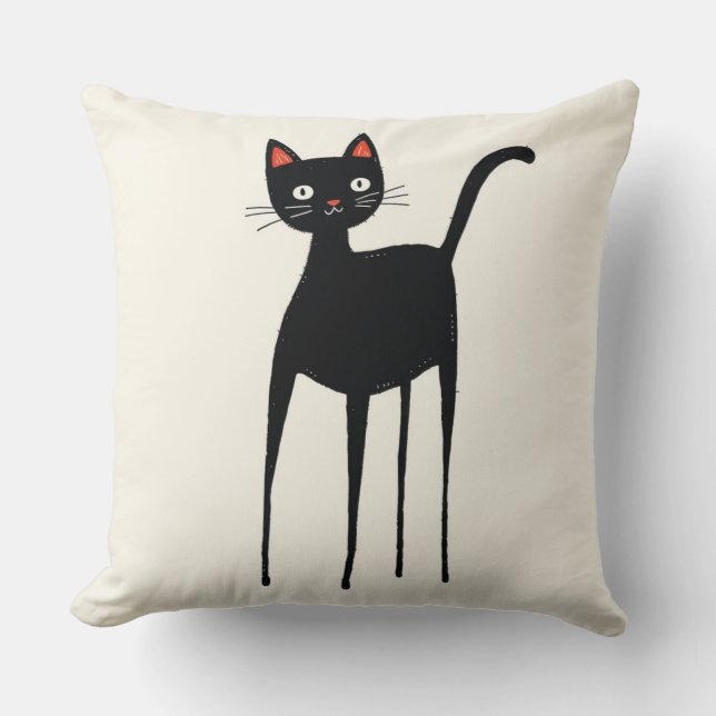 Playful Cat Decorative Cushion Kussen (Voorkant)