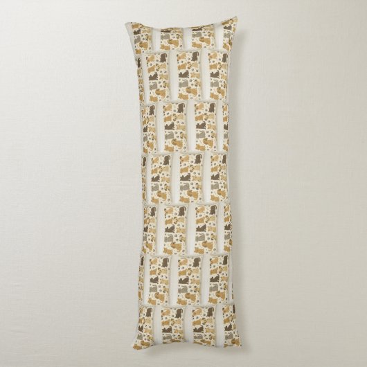 Playful Cats & Dogs All-Over Body Pillow Lichaamskussen (Achterkant (Verticaal))