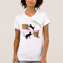 Playful Cats Finding Their Box T-Shirt
