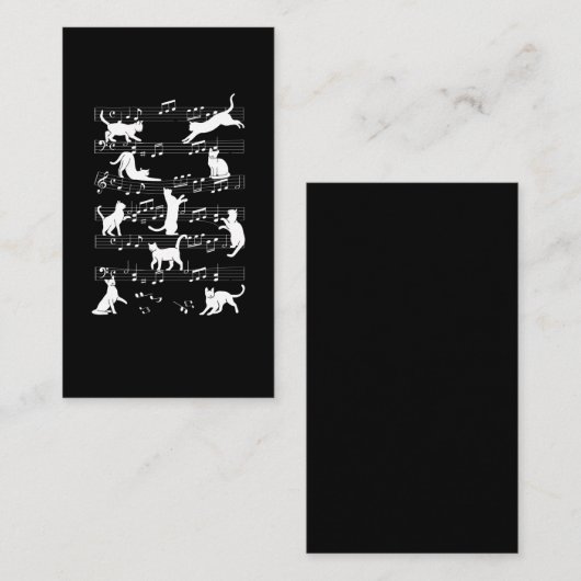 Playful Cats Funny Musician Cat Owner Humor Visitekaartje (Voorkant / Achterkant)