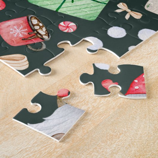 Playful Christmas Aesthetic Pattern - Fun Holiday  Legpuzzel (Zijkant)