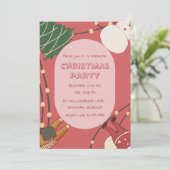 Playful Christmas Characters with Lights Kaart (Staand voorkant)