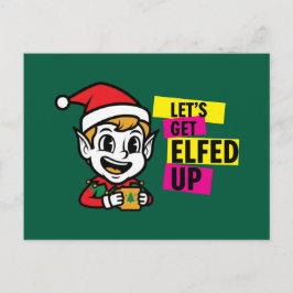 Playful Christmas Elf Briefkaart