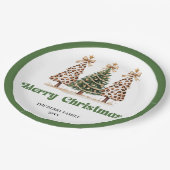 Playful Christmas Tree Editable Personalized Plate Papieren Bordje (Gekanteld)