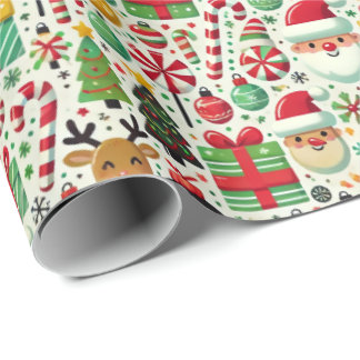 Playful Christmas Wrapping Paper for Kids Cadeaupapier