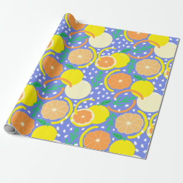 Playful Citrus Fruit & Confetti Amalfi Coast Cadeaupapier