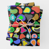 Playful Colorful Amorphous Shapes Inpakpapier Vel (In situ)