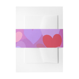 Playful Colorful Heart Pattern Uitnodigingen Wikkel