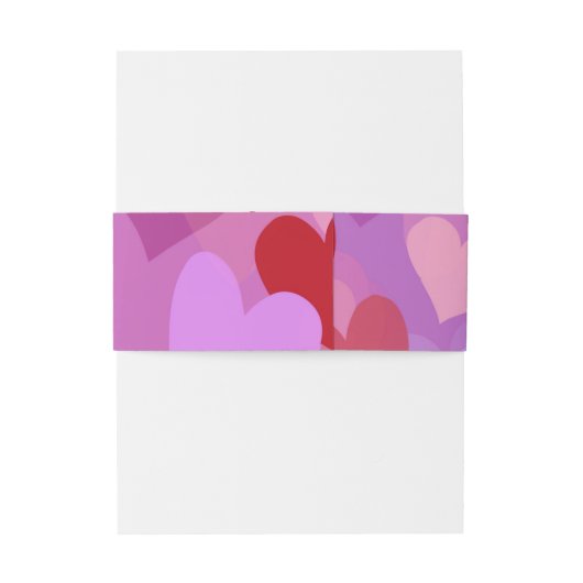 Playful Colorful Heart Pattern Uitnodigingen Wikkel (Achterkant Voorbeeld)