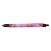 Playful Colorful Heart Pattern Zwarte Inkt Pen (Voorkant)