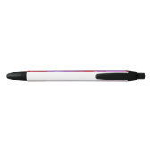 Playful Colorful Heart Pattern Zwarte Inkt Pen (Achterkant)