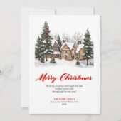 Playful Cozy Holiday Scene Greeting Card Feestdagenkaart (Voorkant)