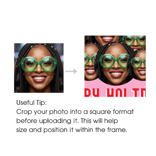 Playful Custom Photo Modern Christmas Tree Green Feestdagenkaart