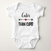 Playful “Cuter Than Cupid” Baby Bodysuit  (Voorkant)