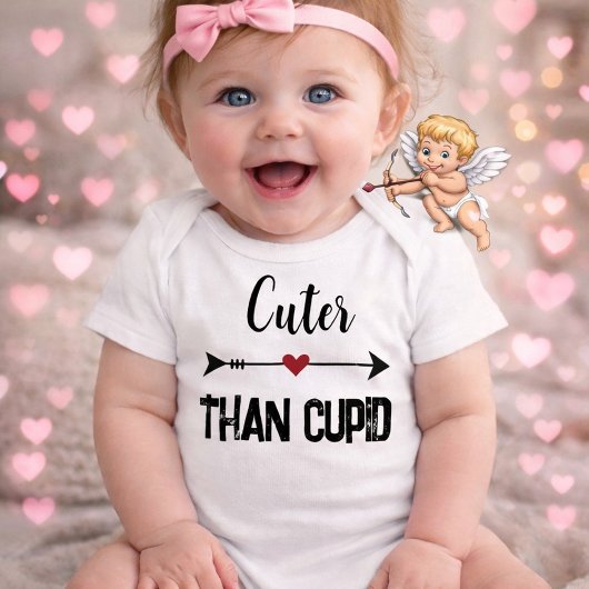 Playful “Cuter Than Cupid” Baby Bodysuit 