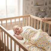 Playful Daisy Ditsy Print Baby Toddler Blanket Fleece Deken