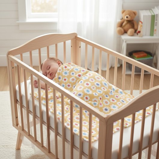 Playful Daisy Ditsy Print Baby Toddler Blanket Fleece Deken