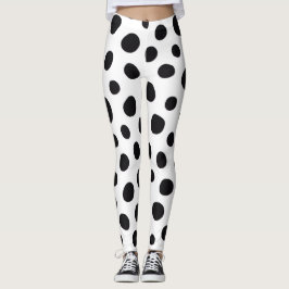 Playful Dalmatian Inspired Halloween Dotted Spots Leggings