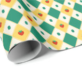 Playful Diamond Strawberry Pattern Cadeaupapier (Rol Hoek)