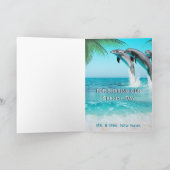PLAYFUL DOLPHINS TROPICAL OCEAN Hartelijk dank Bedankkaart (Binnen)
