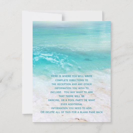 PLAYFUL DOLPHINS TROPICAL OCEAN Reception Kaart (Achterkant)