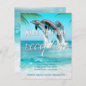 PLAYFUL DOLPHINS TROPICAL OCEAN Reception Kaart (Voorkant / Achterkant)