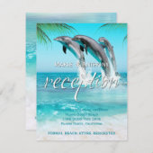 PLAYFUL DOLPHINS TROPICAL OCEAN Reception Kaart (Voorkant / Achterkant)