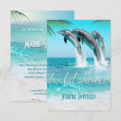 PLAYFUL DOLPHINS TROPICAL OCEAN Vrijgezellenfeest Kaart (Voorkant / Achterkant)
