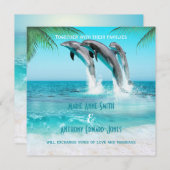 PLAYFUL DOLPHINS TROPICAL OCEAN Weddenschap Kaart (Voorkant / Achterkant)