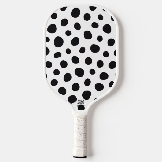 Playful Energy Dalmatian Inspired Dotted Spots Pickleball Paddle (Achterkant)